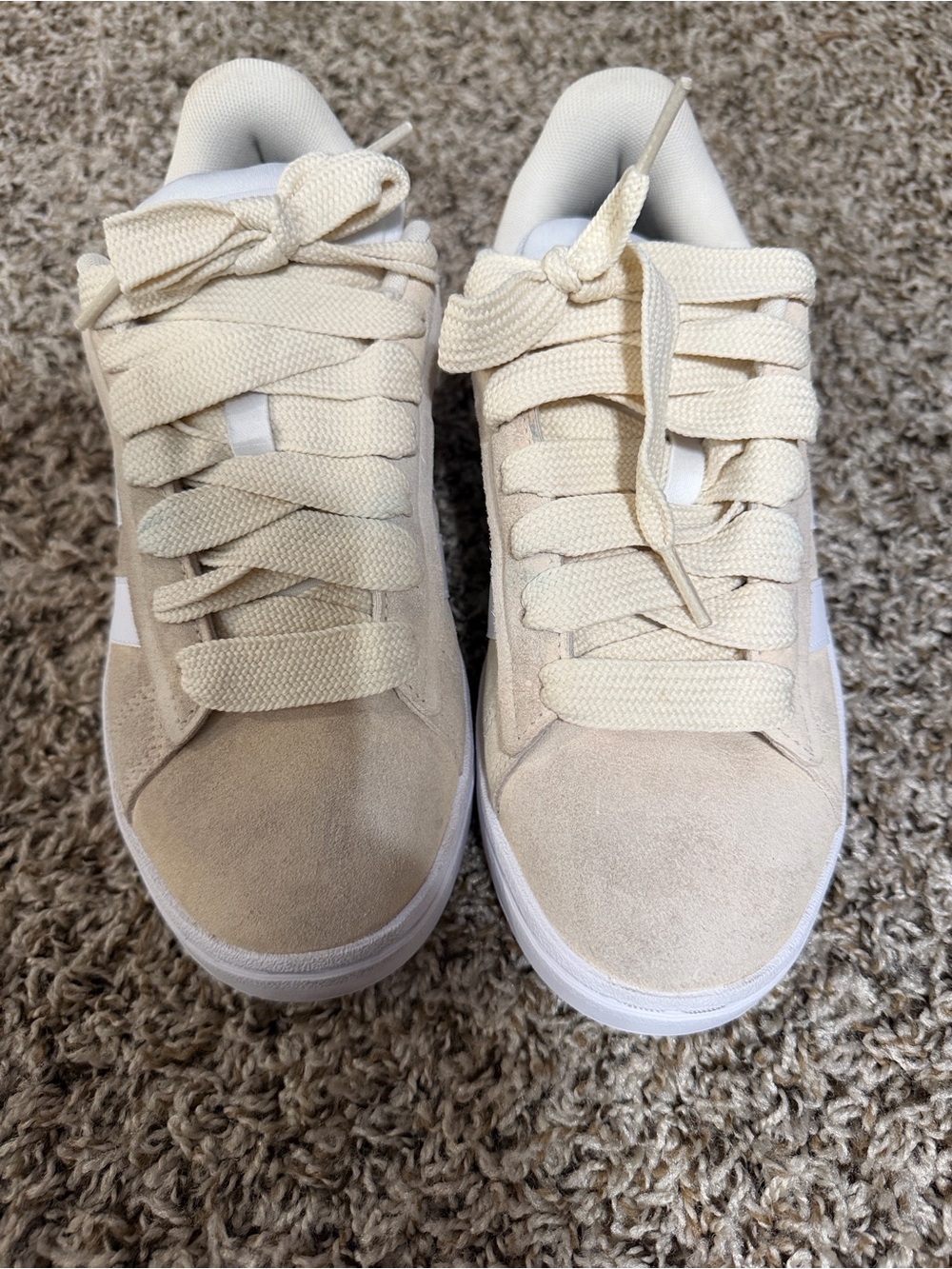Adidas Grabs Court Alpha 00s Cream Suede Sneakers